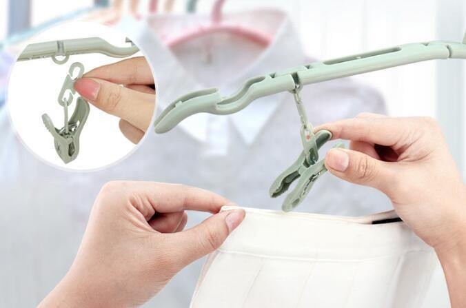 Easy Use Folding Hanger Foldable Cloth Coat Hanger for Home High Quality Travel Portable Folding Clothes Hanger Travel Bl11757