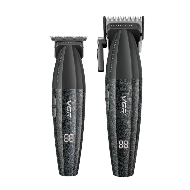 Vgr V-640 Dlc Blade 9000rpm Barber Combo Rechargeable Professional Hair Cipper Trimmer for Men