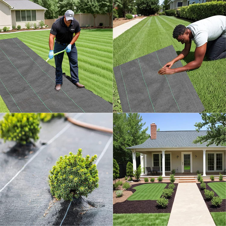 Polypropylene Braided Cloth with Weed-Swept Weed-Resistant Control Cloth Block