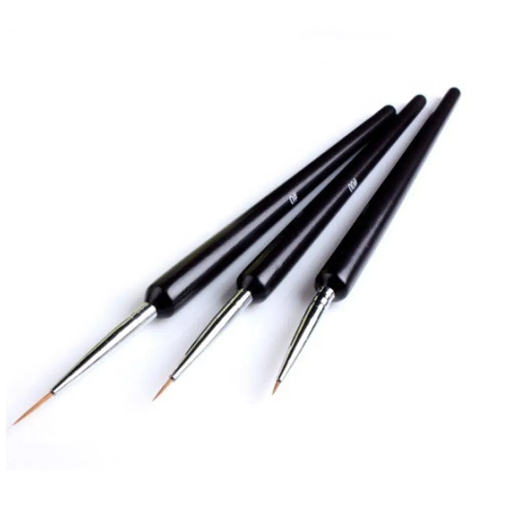 3PCS/Set Manicure Tool Nail Liner Brush Strip Nail Art Painting Brush Set Nylon Line Drawing Brushe Kit