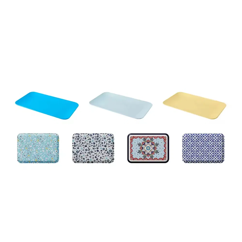 Custom Small Foodgrade Kitchen Microweable Plastic RPET Food Serving Tray