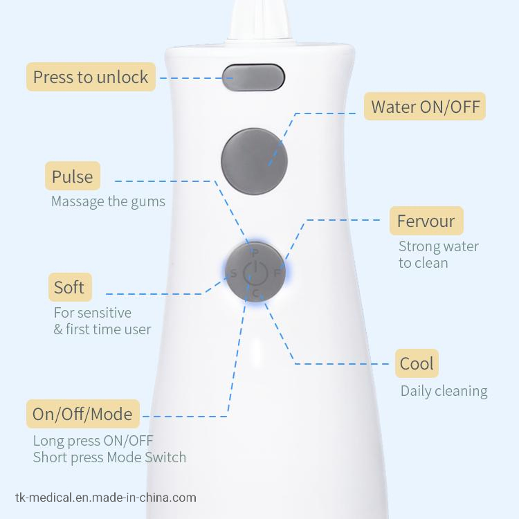 Portable Rechargeable Water Flosser Waterproof Dental Care Teeth
