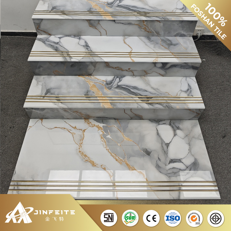 Плитка для ступеней Golden Slide Groove под мрамор