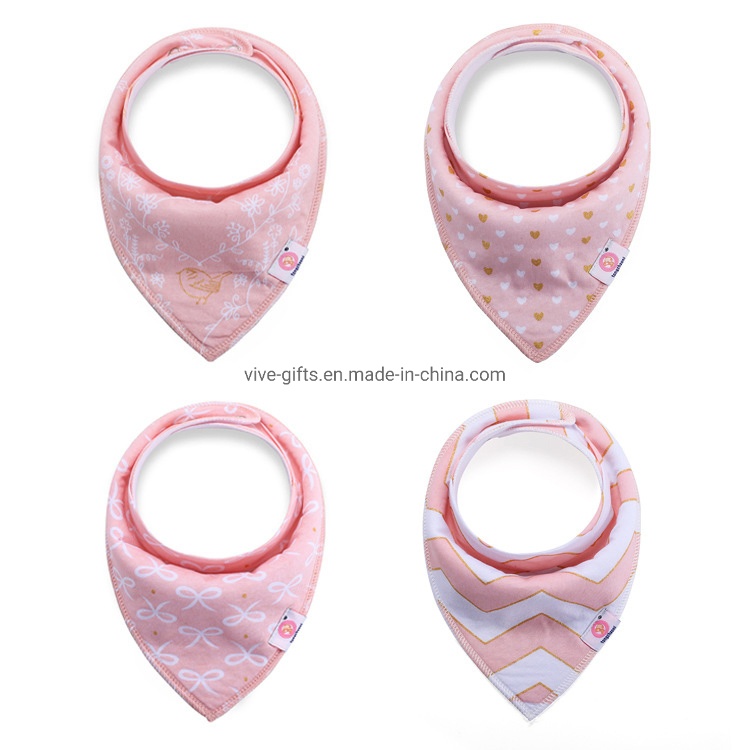 Baby Wear Baby 100% Cotton Muslin Baby Bib White Printed Baby Bib