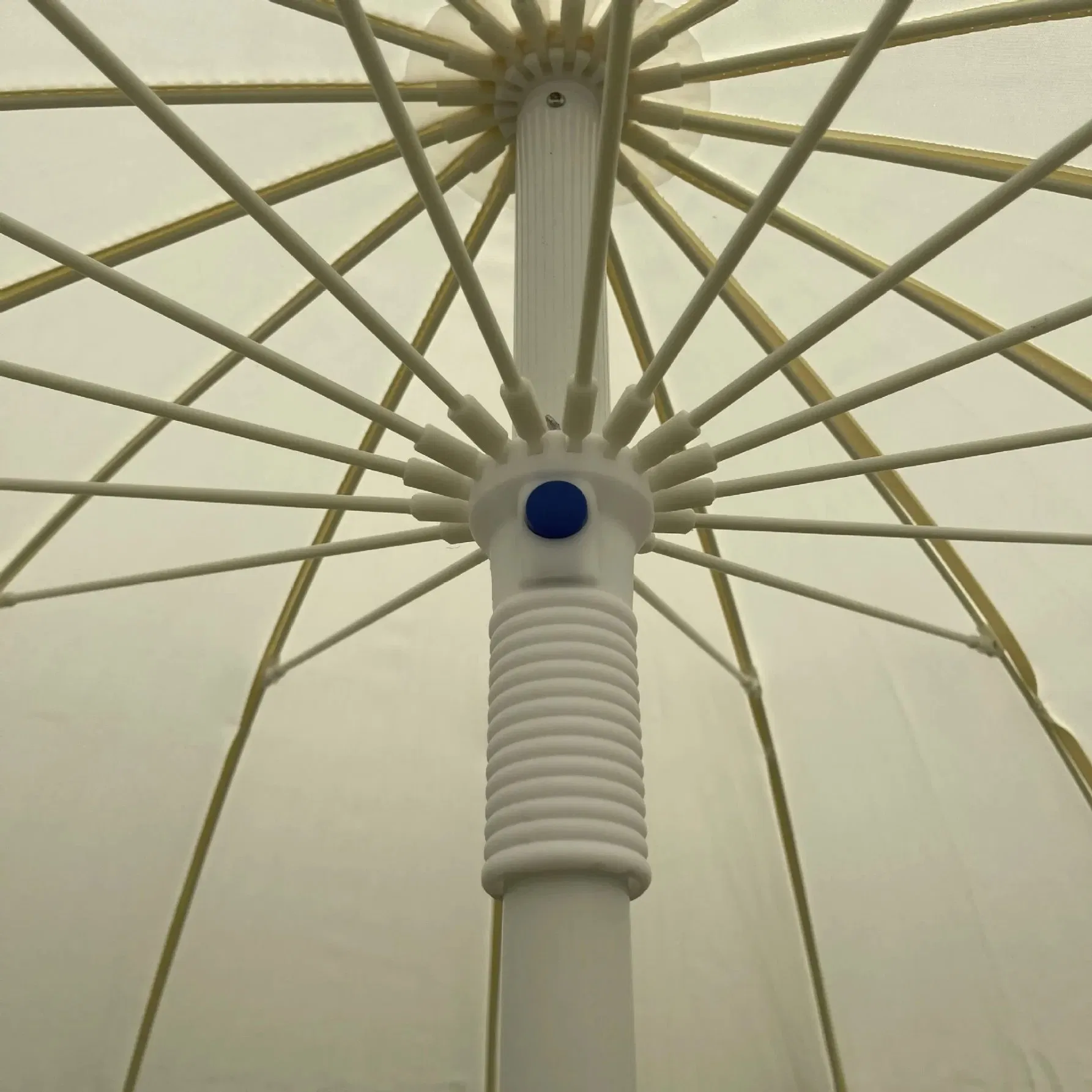 White Premium Fringe Luxury Vintage Cotton Beach Umbrella