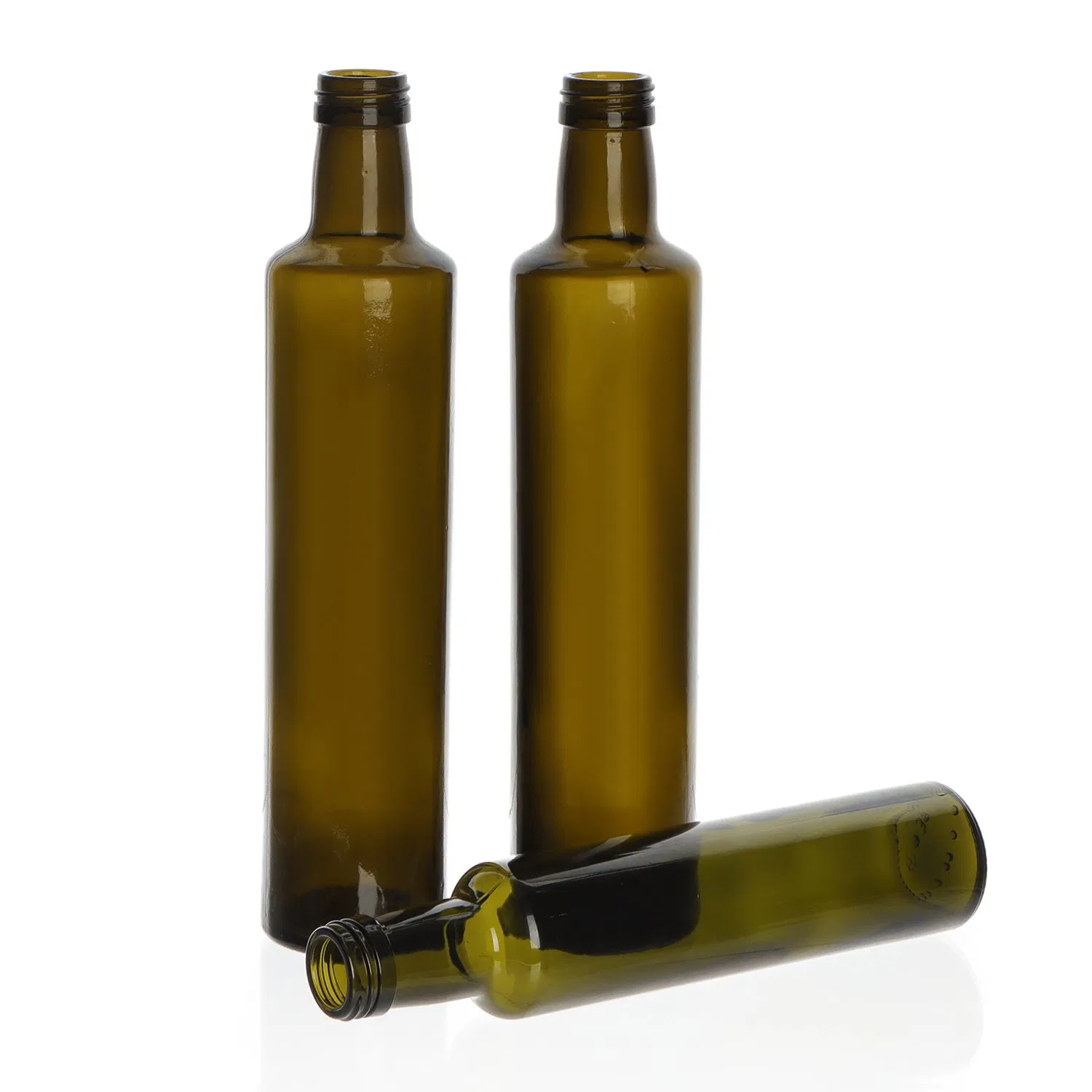 Custom Various Sizes Glass Olive Oil Bottle 500ml 750ml Cooking Oil Glass Bottle with Aluminum Cap