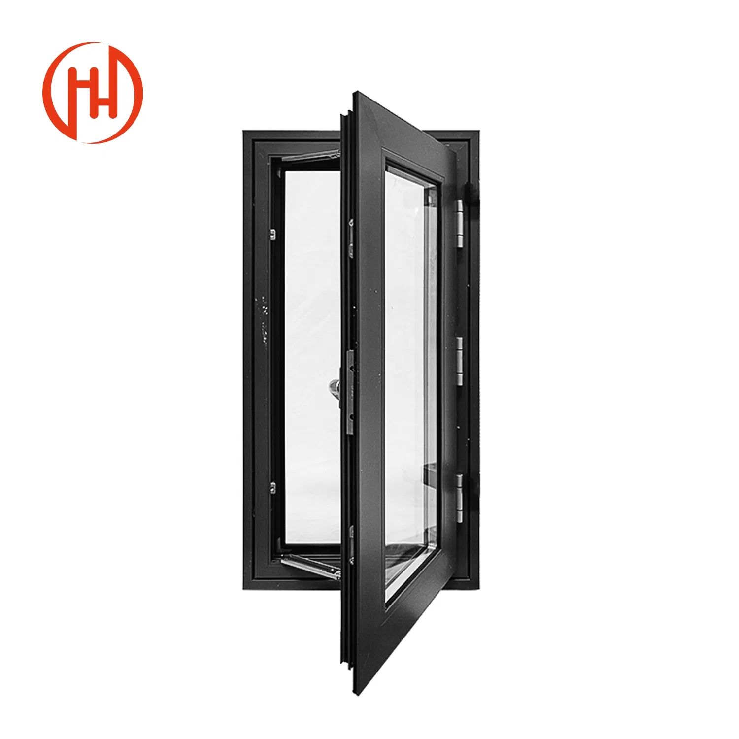 Extrusion Anodized Aluminium Alloy Frame Double Glass Curved Sliding Window