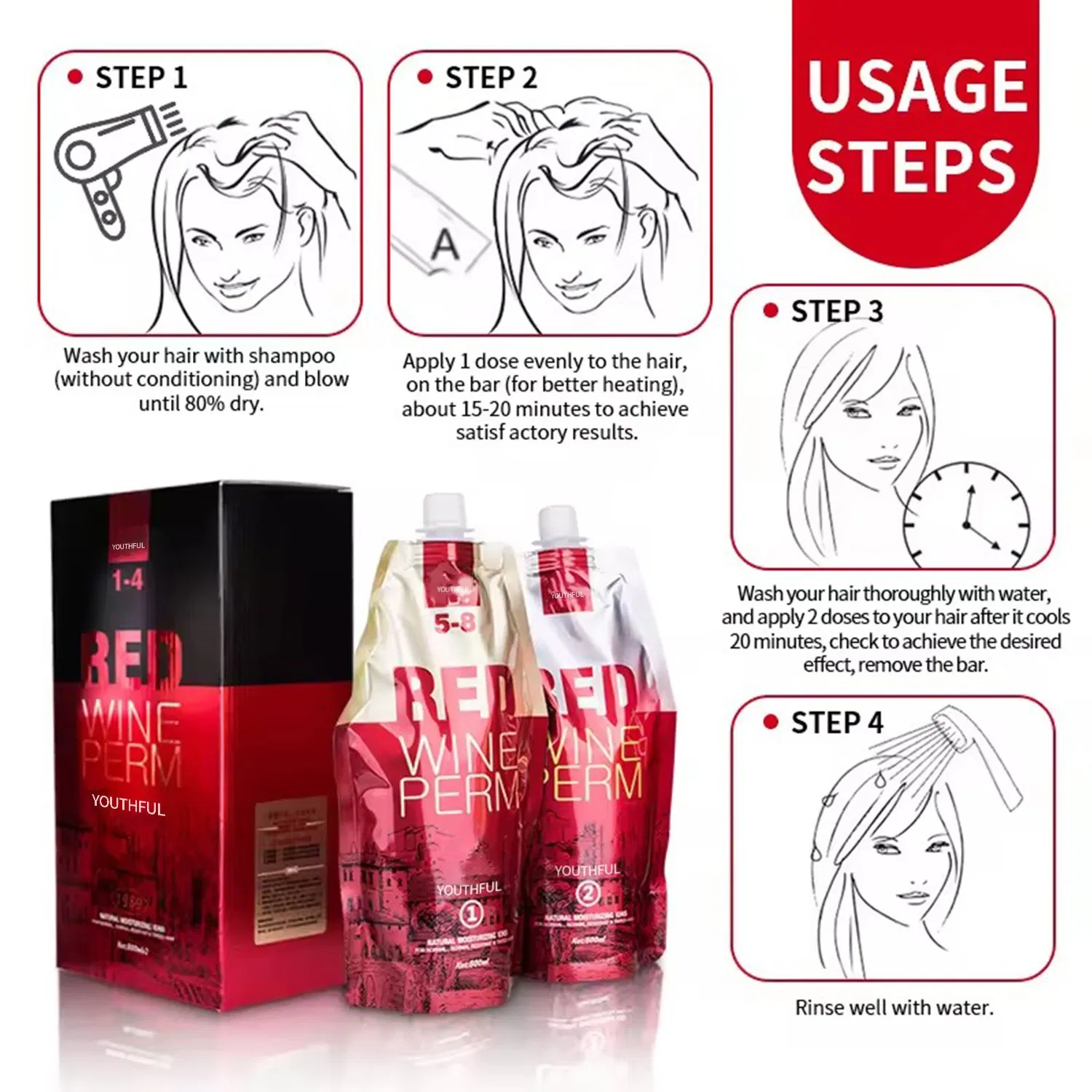 Salon Hair Care Hair Perm Rebonding Curly Cream