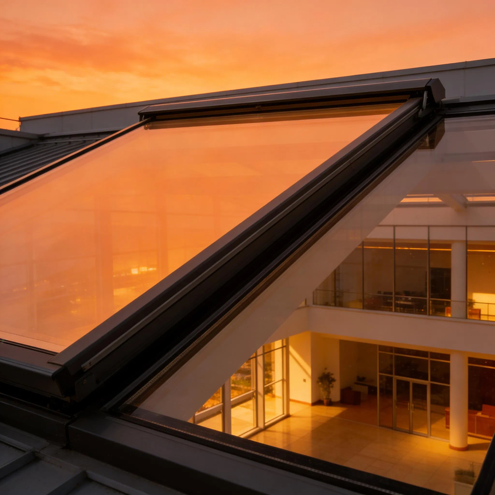 Durable Aluminum Alloy Sliding Skylight with Electrophoresis Treatment