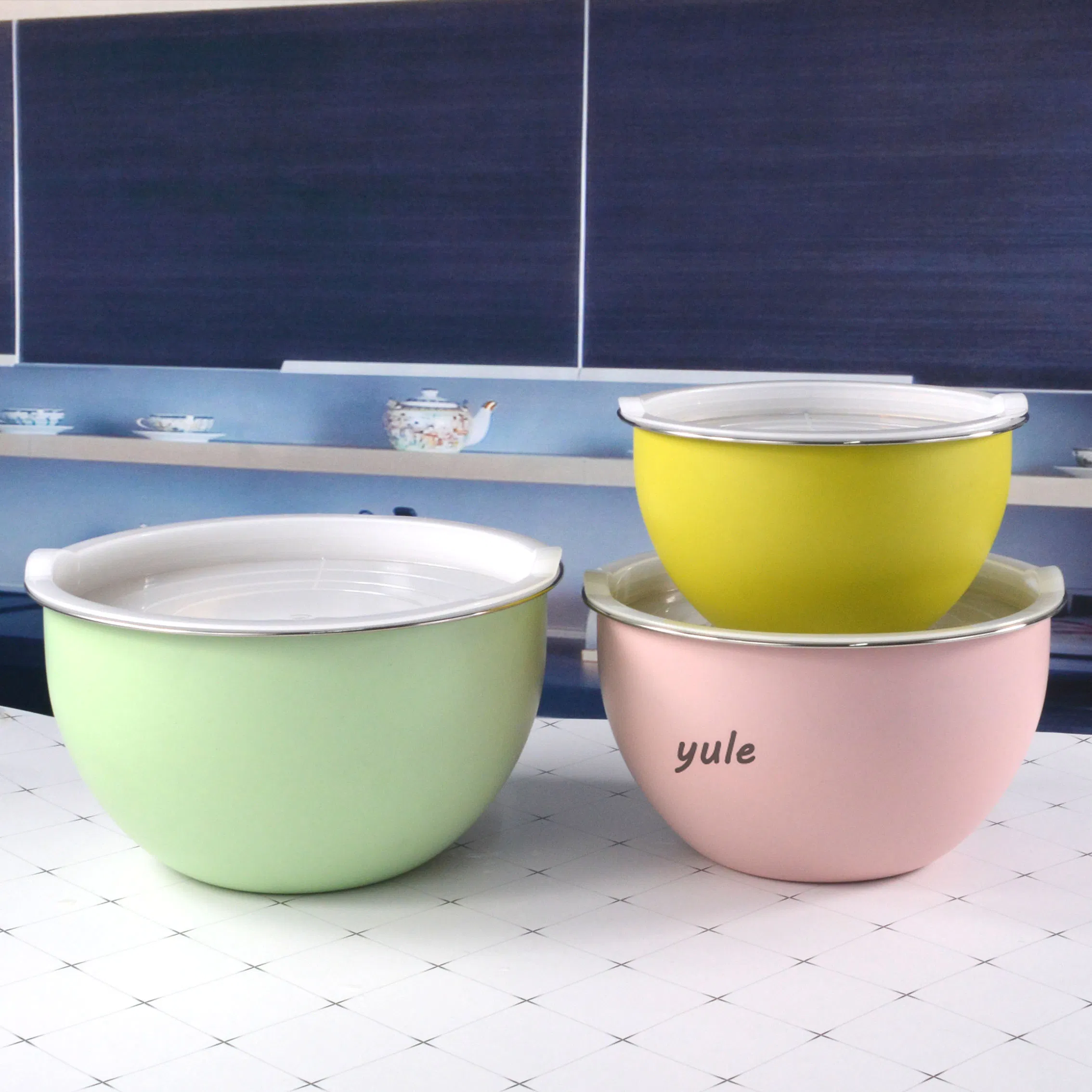 Chaozhou Factory Wholesales Eco-Friendly Food Grade Material Stainless Steel Mixing Bowl with Lid