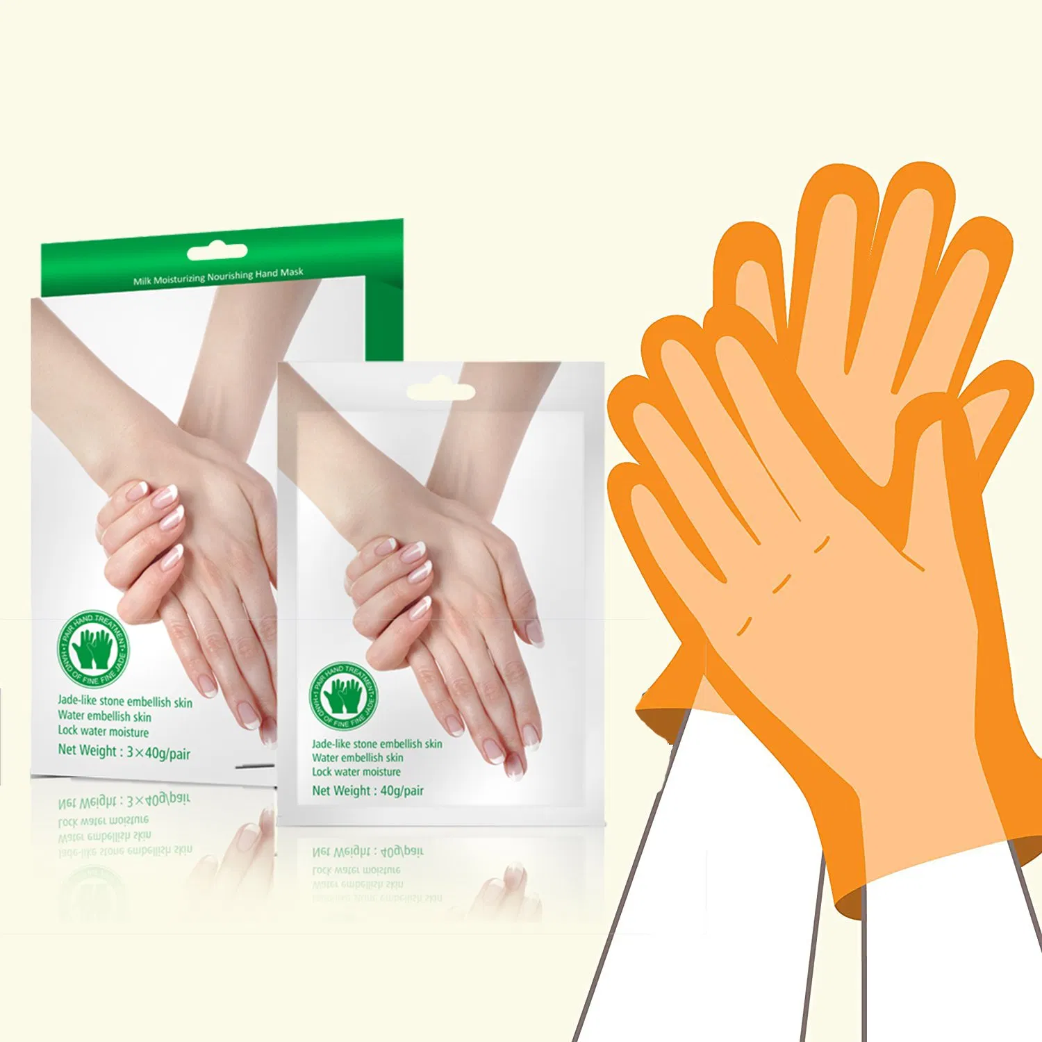 Wholesale OEM/ODM Private Label Moisturizing Nourising Peeling Hydrating Repairing Glove Milk Hand Mask