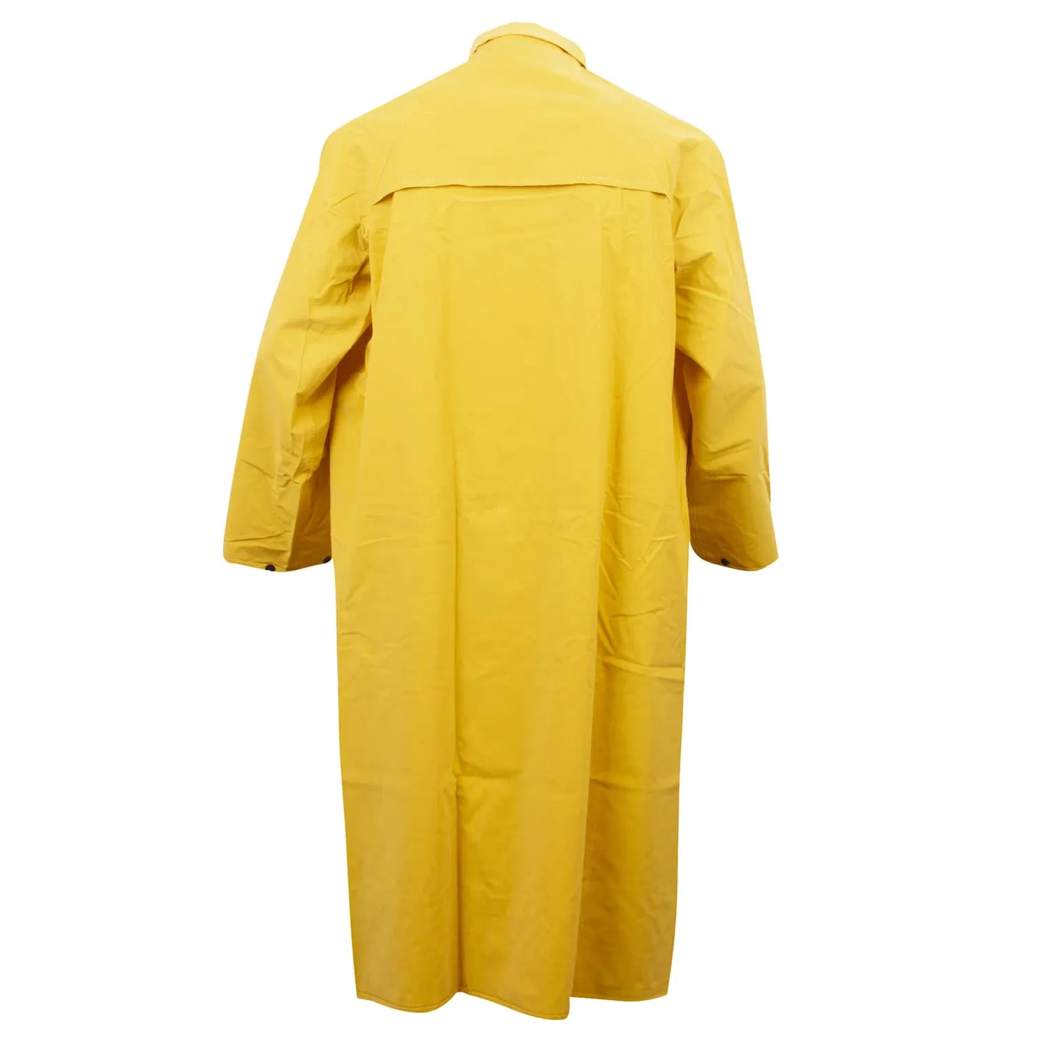 Heavy Duty Durable XL Safety Reusable Reflective Simple Style PVC Polyester Outdoor Rain Suit Yellow Waterproof Raincoat