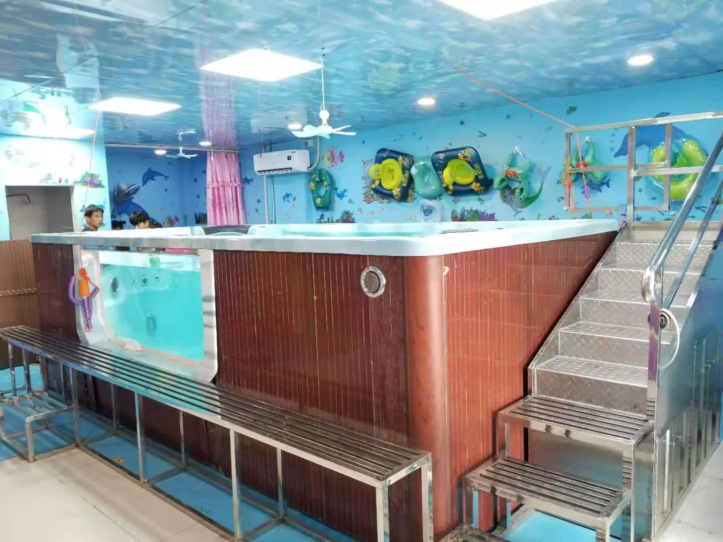 Acrylic 4.68 M Endless Swimming Pool Hydropool Swim SPA Outdoor Garden Villa Outdoor Baby Swimming Pool for Kids