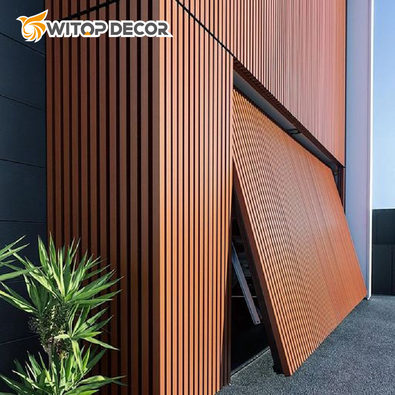 Waterproof Wooden Plastic Composite WPC Cladding Board 3D Fluted Wall Panel