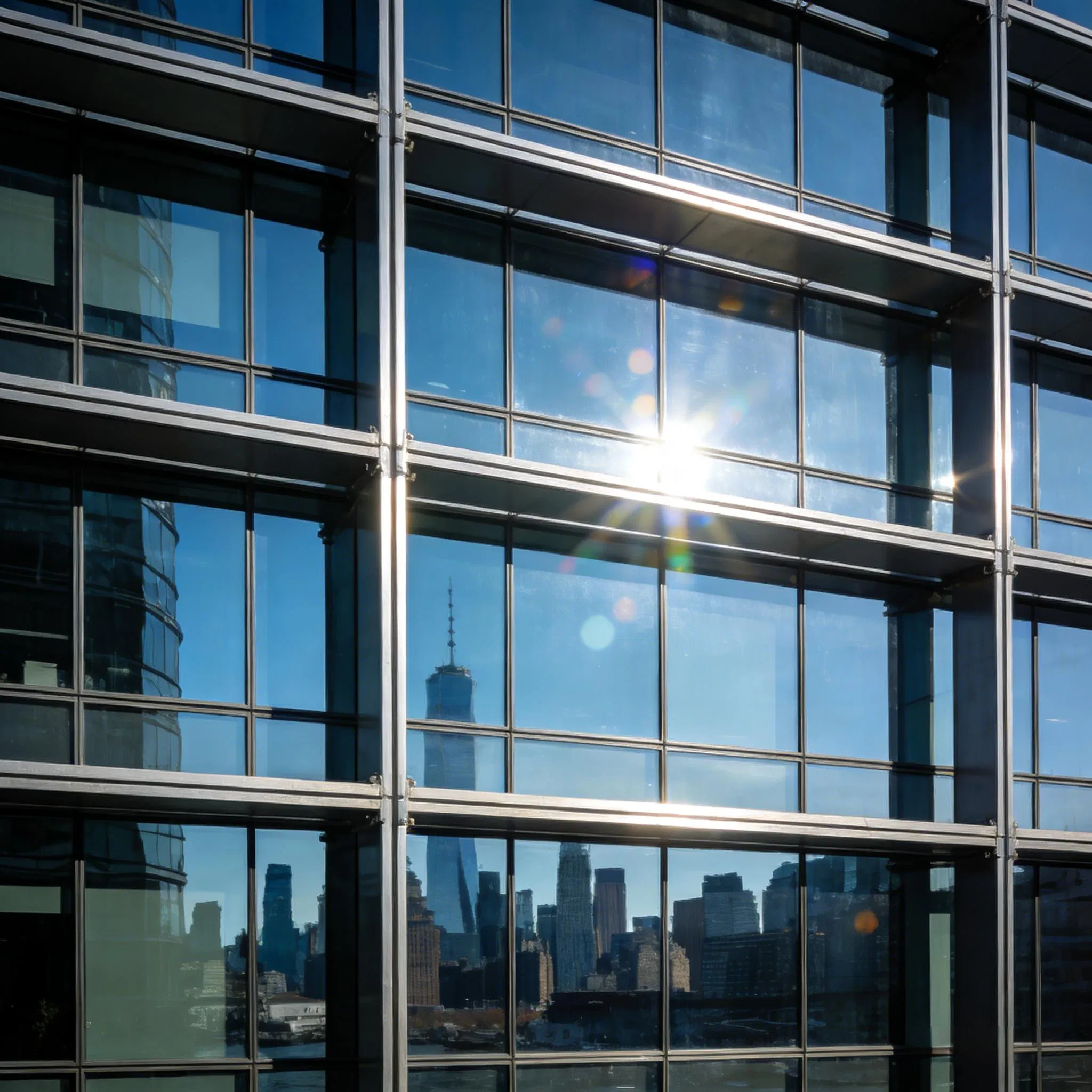 Stylish Glass Curtain Wall with Hidden Frame and Aluminum Alloy Finish