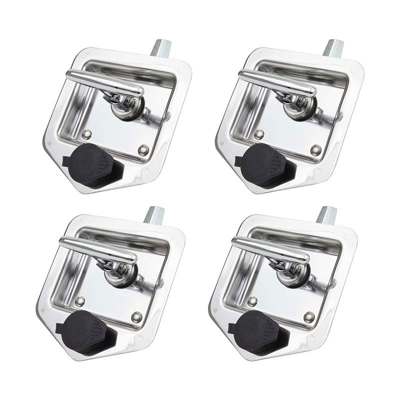 Highly Polished Stainless Steel Trailer Folding T Compression Handle Paddle Panel Latch RV Truck Toolbox Lock for Ute Drawer