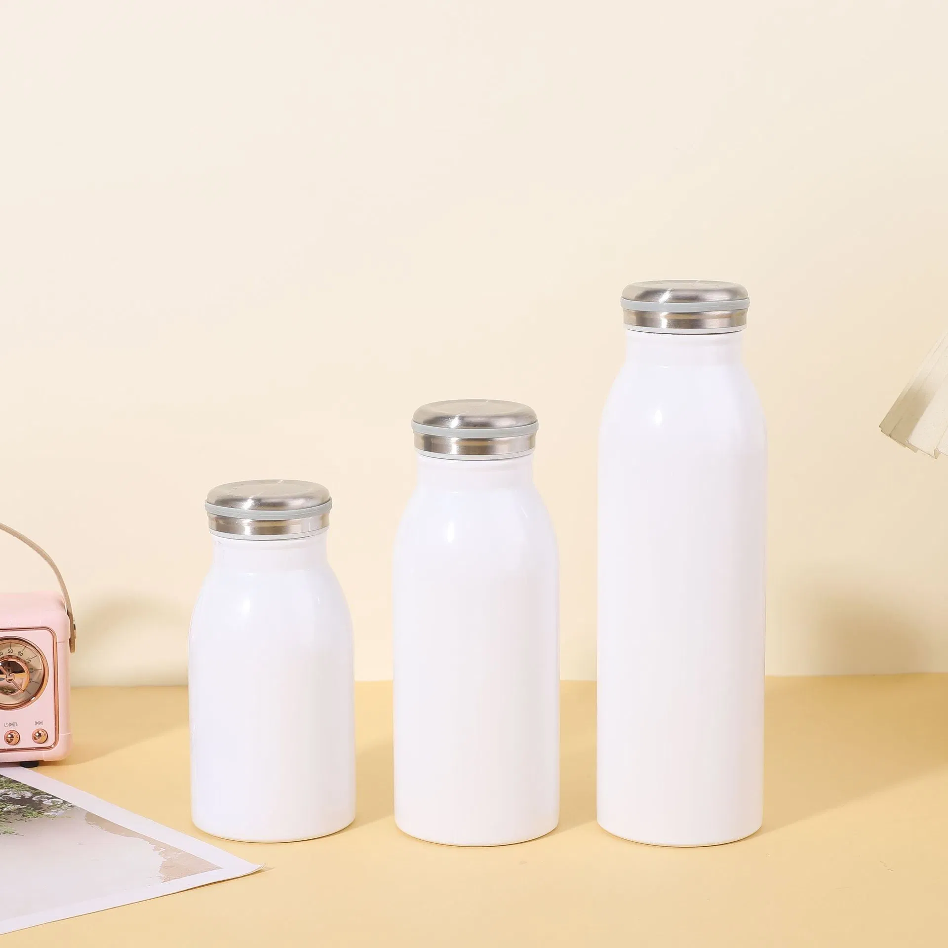 Stainless Steel Milk Bottles Outdoor Sports Water Cups Vacuum Insulated Cups