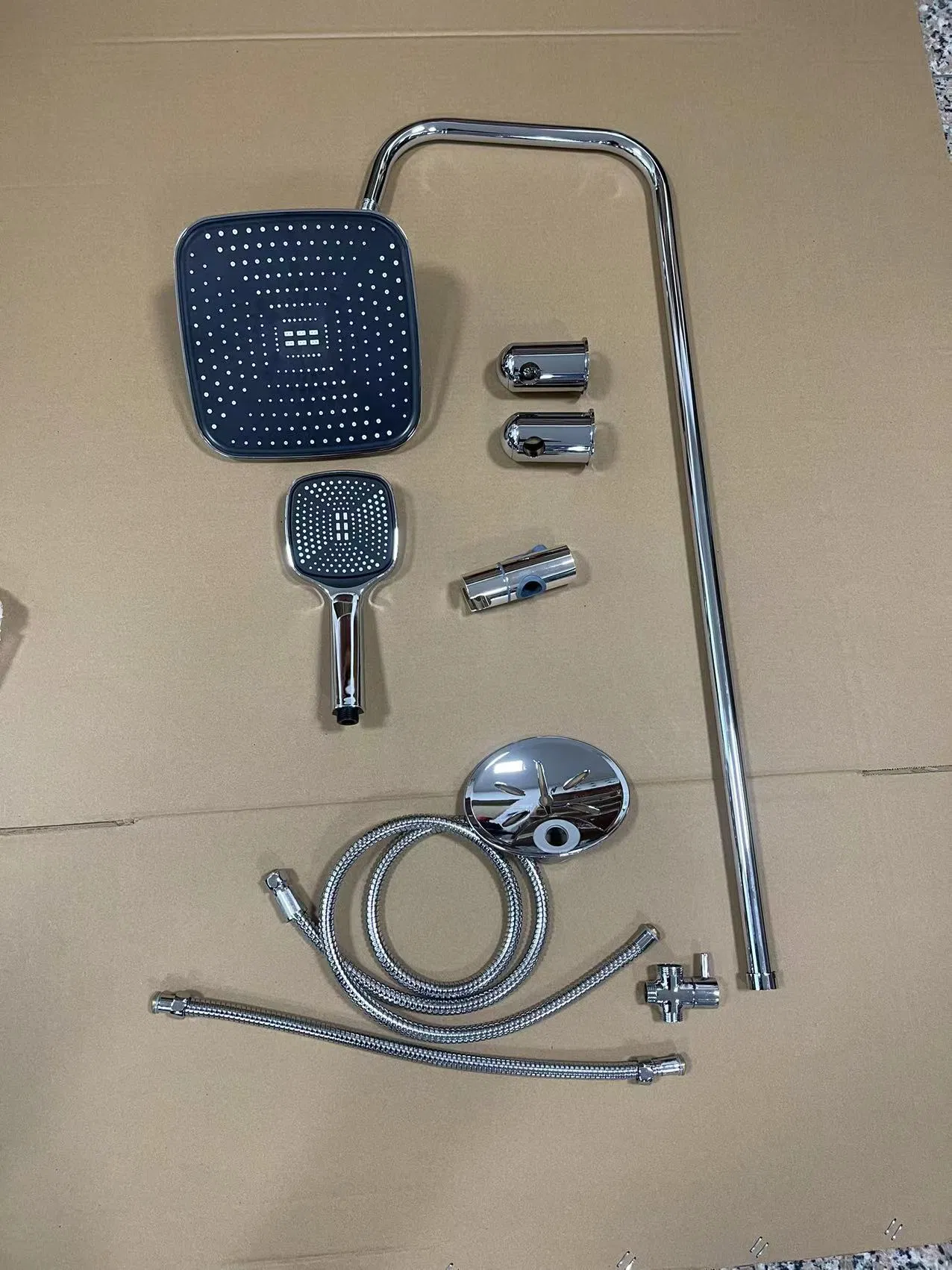 Customizable Chrome Plated Shower Set with Ionic Rainfall Feature