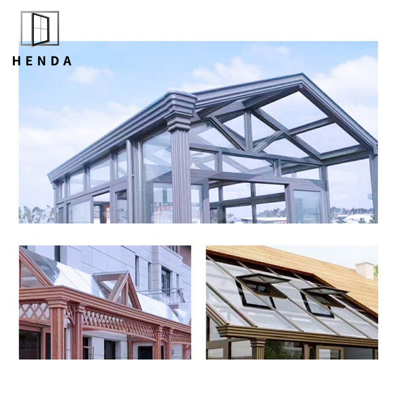 New Style Aluminum Sunrooms & Glass Houses Glass Sunroom Panels for Sale Prefab Houses Aluminum Glass Roof Sunroom
