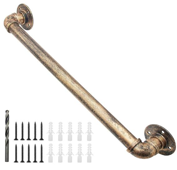 Wall Handrail Industrial Staircase Railing Galvanized Pipe Handrail for Indoor Stairs