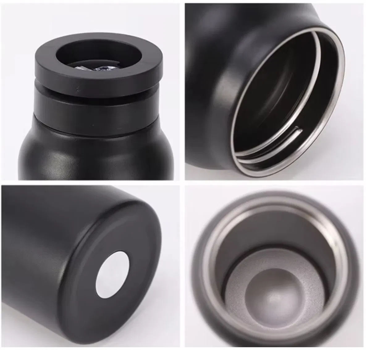 Magsafe Water Bottle Stainless Steel Water Bottle with Magnetic Phone Holder & Straw