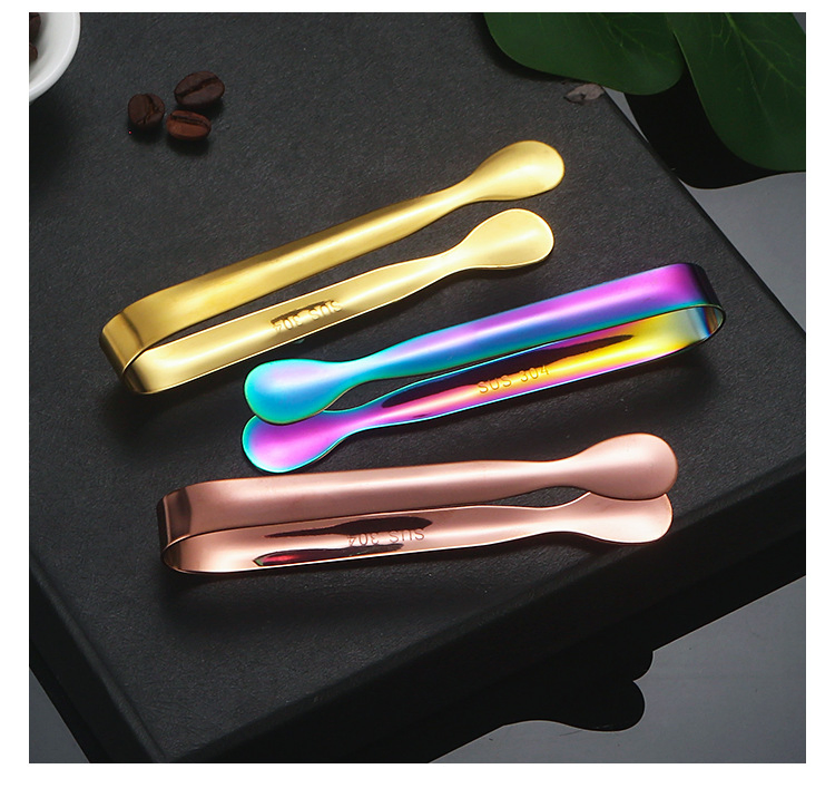 Multifunction Stainless Steel Ice Tong Mini Serving Tongs Wholesale Kitchen Food Tongs Bread Clip