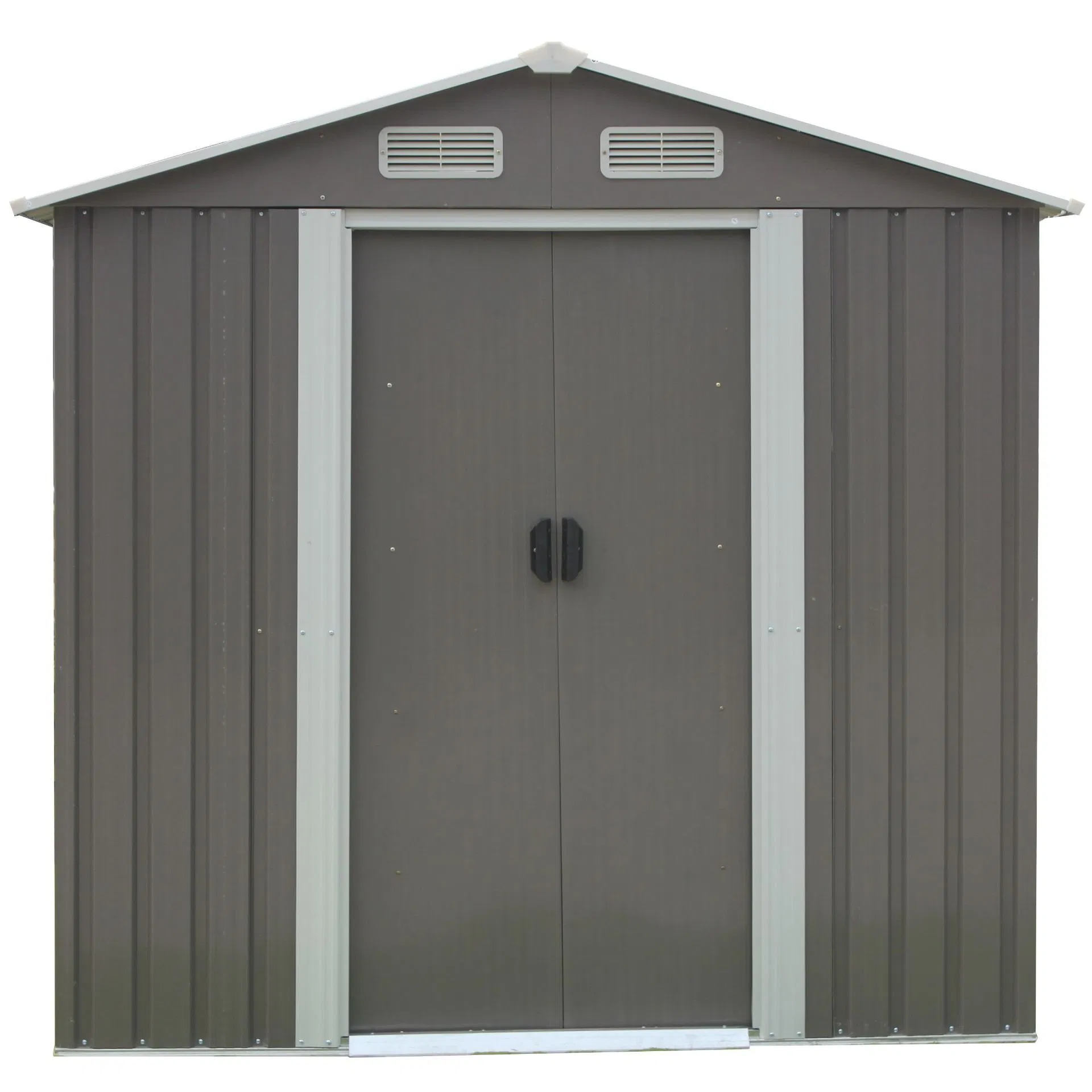 Outdoor Storage Shed, Waterproof Lockable Door Metal Tool Shed