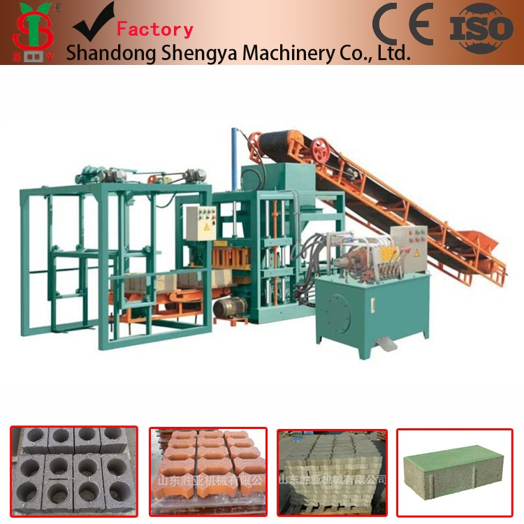 Qt4-20 Semi-Automatic Cement Bricks Manufacturing Process