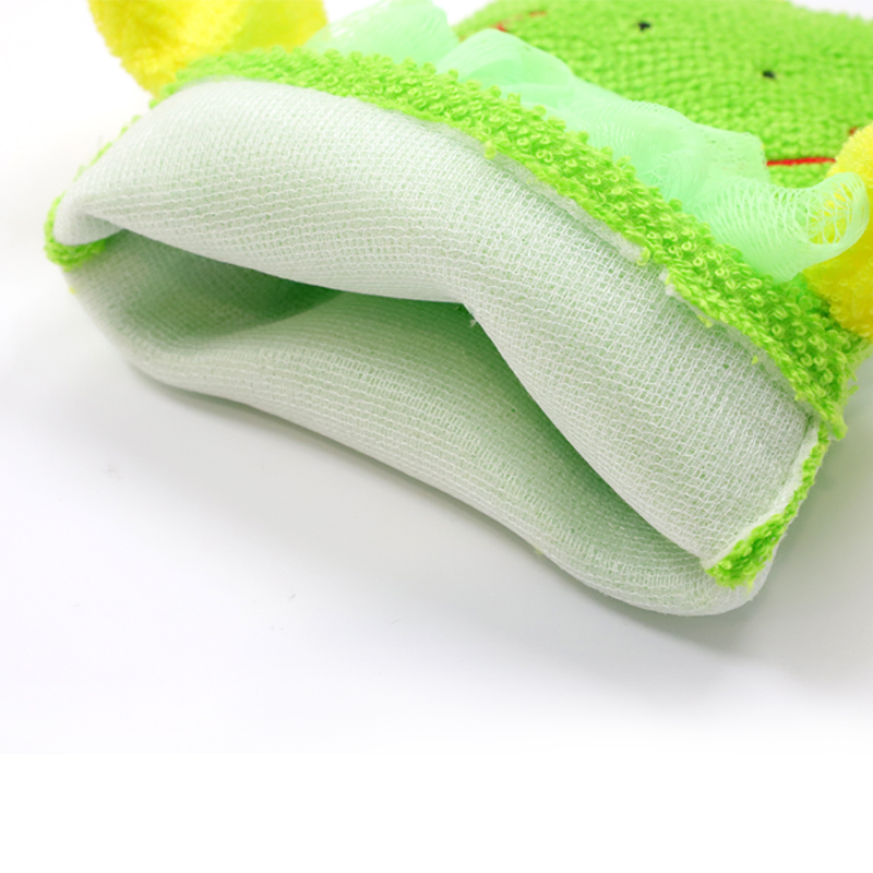 4 PCS Cartoon Terry Cloth Bath Sponge Mitt Bath Glove