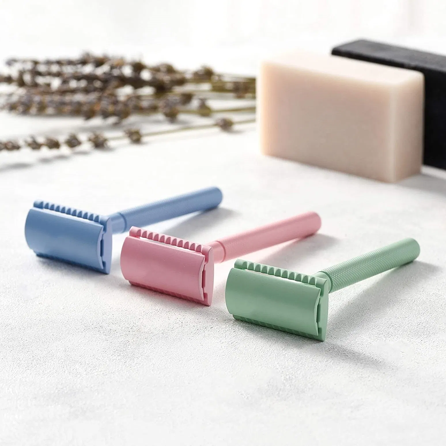 Double Edge Brass Handle Zinc Alloy Classic Shaving Safety Razor Zero Waste