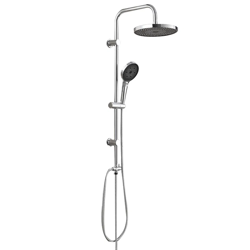 Bathroom Chromed ABS Rain Column Shower Head Set