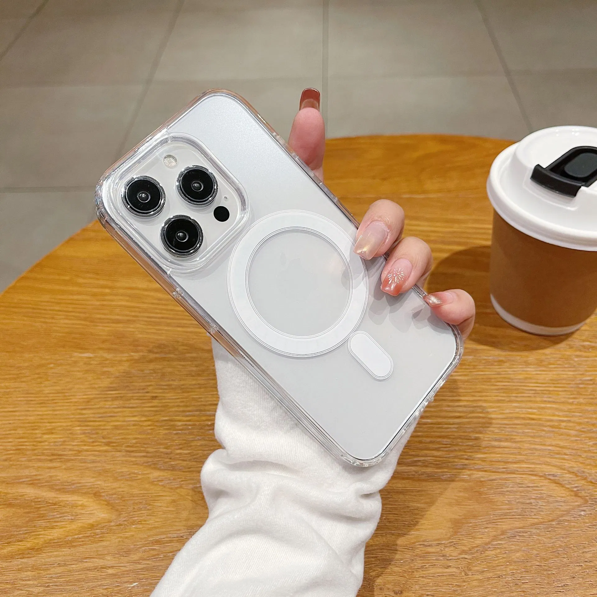 Wholesale for Various iPhone Models Transparent Magnetic Protective Phone Cases