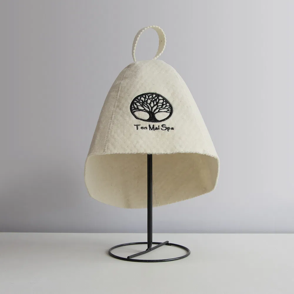 Wool Sauna Hat, Unisex Bathroom Sauna Accessories for Men Women