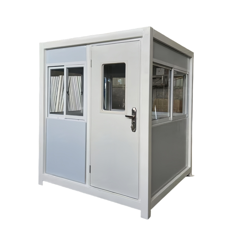 Outdoor Steel Structure Rainproof Performance Portable Mobile Sandwich Panel Security Guard Booth for Sentry Kiosk House