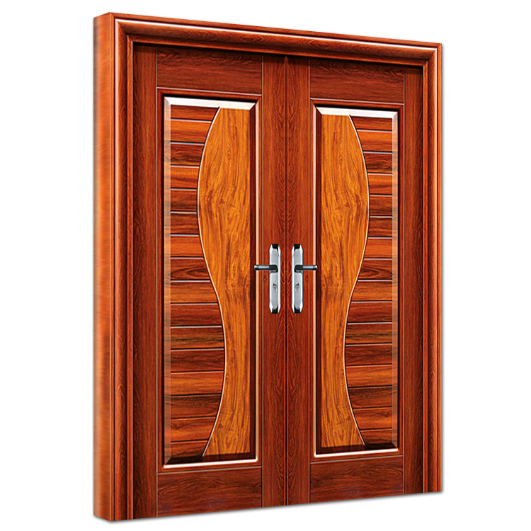 China Foshan Factory Powder Coating Steel Secure Doors Exterior Anti-Theft Steel Door