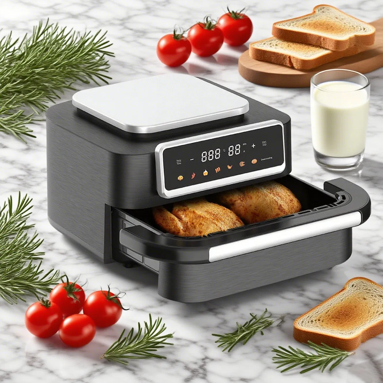 9.5L Air Fryer: Large Capacity Oil-Free Quick Cooking, One-Touch to Start a Healthy and Convenient Kitchen Life