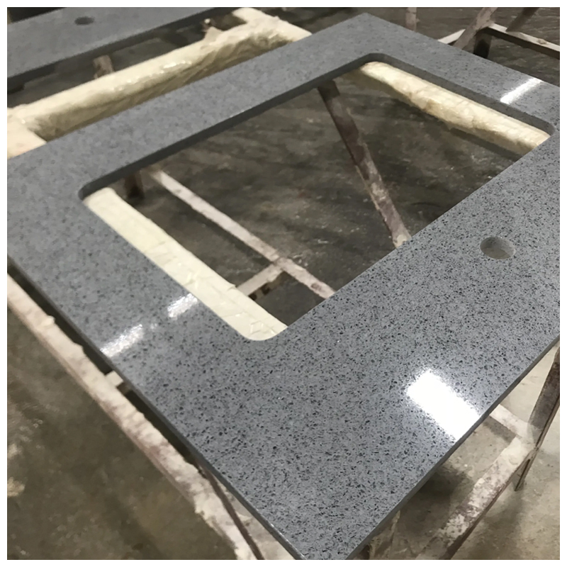Artificial Sparkle Grey Quartz Vanity Tops