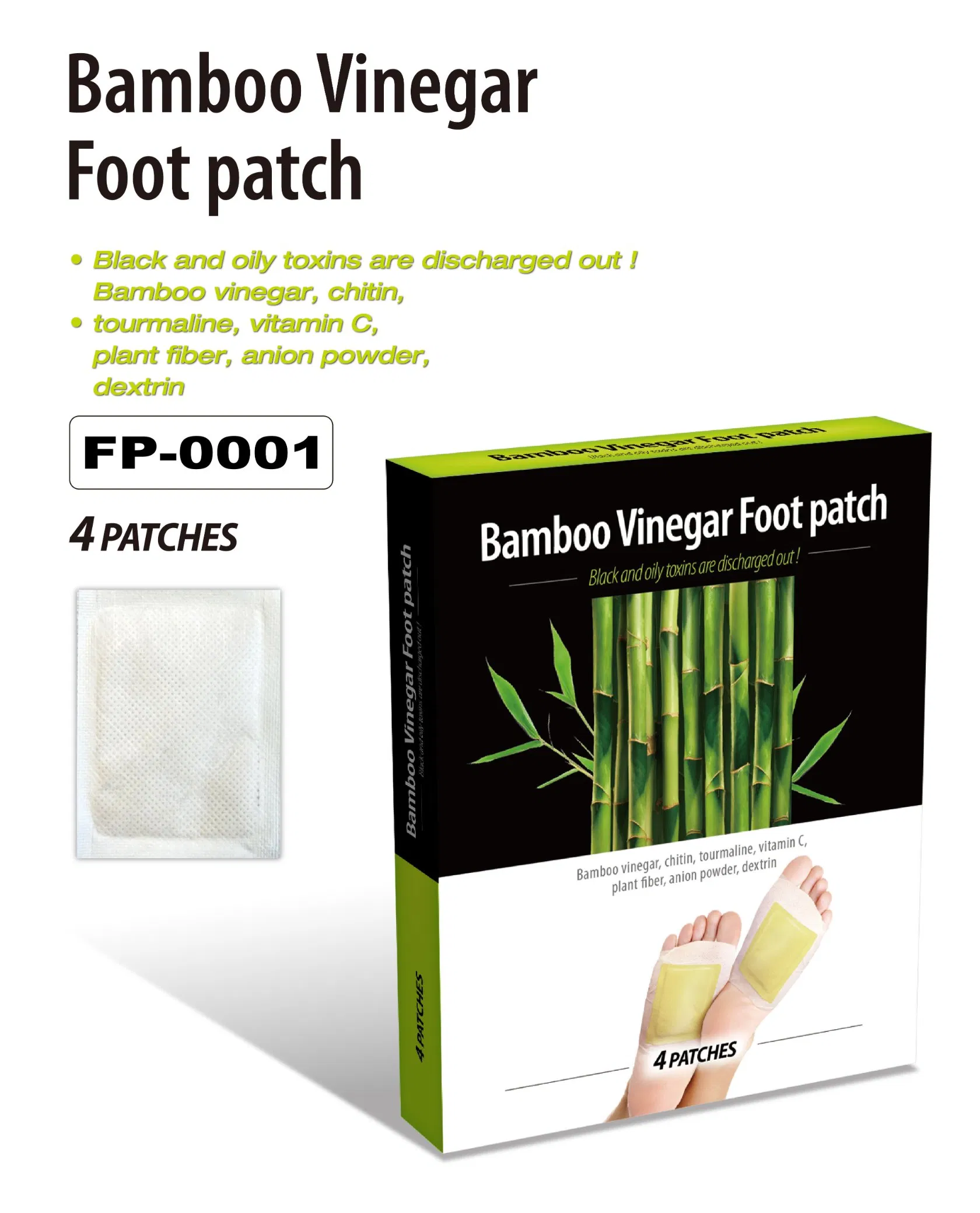 Hot Sale Health Bamboo Vinegar Detox Foot Care Patch