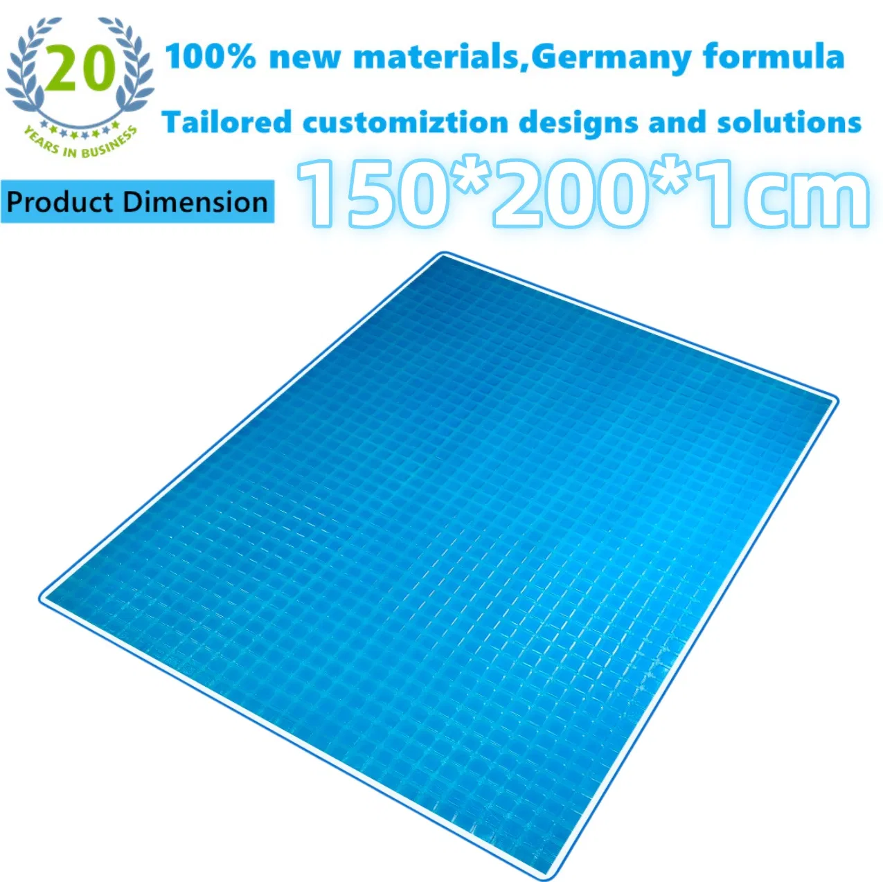 OEM Cooling Infused Gel Pad Cover Blue Hyper for Bedroom Orthopedic Memory Foam Chair Seat Pillow Beds