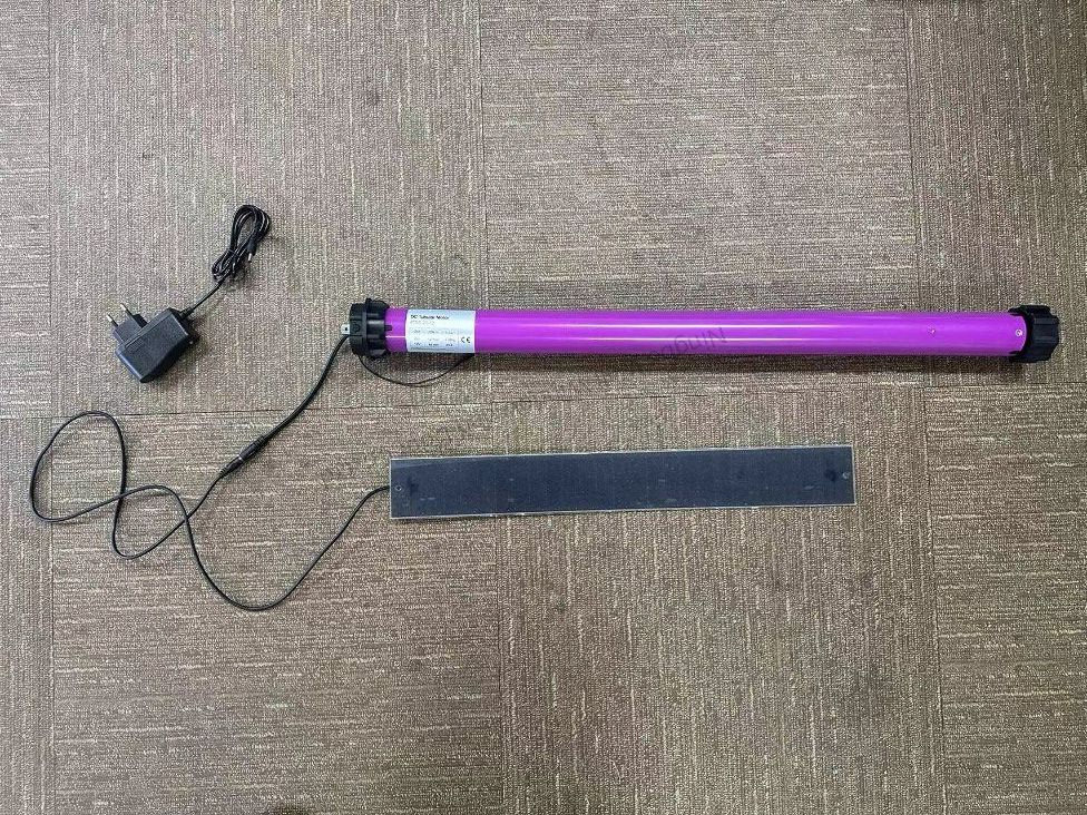 Rechargeable Wireless Tubular Motor Solar Roll up Shutter Motor for Shutters