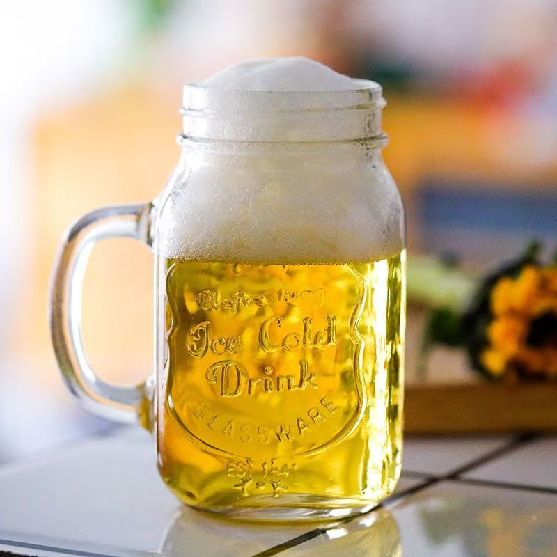 Coffee Glass Drinking Water Cup Storage Bottle Mug Glassware