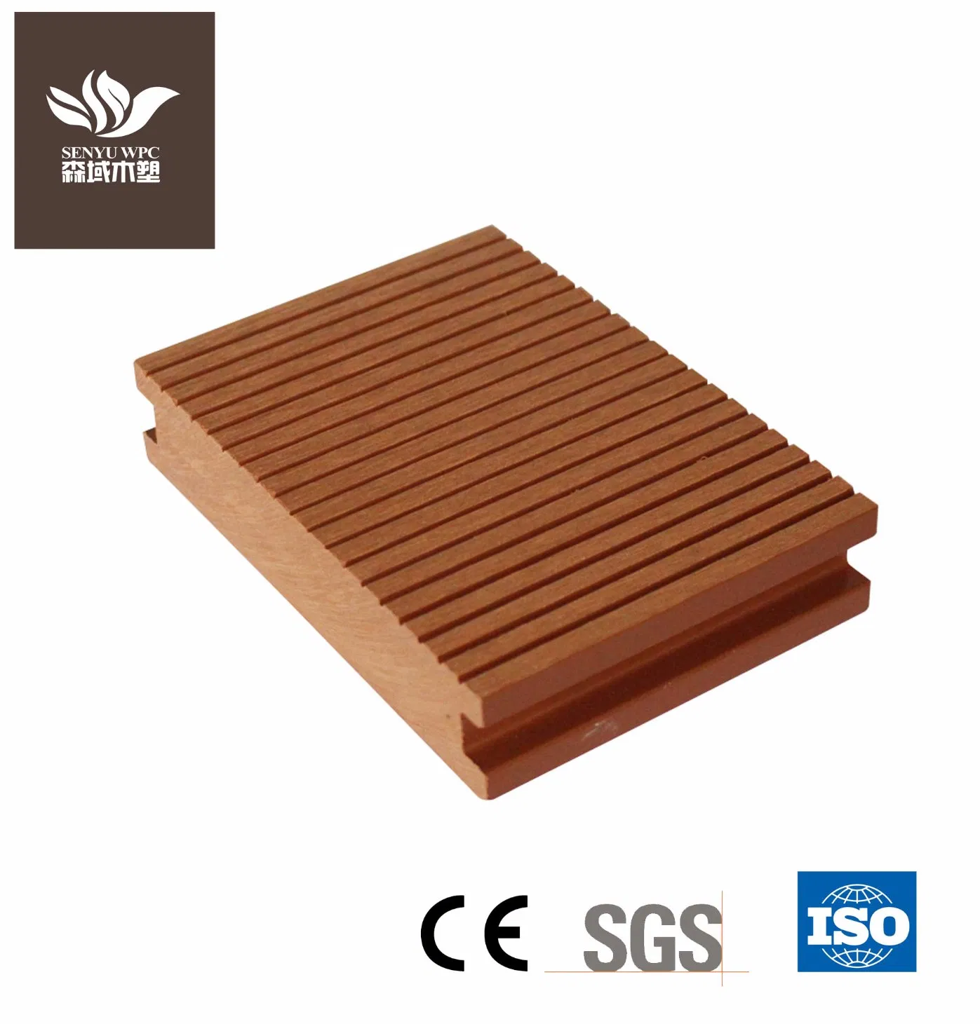 Factory Exterior Hollow WPC Board Wood Flooring Composite Decking