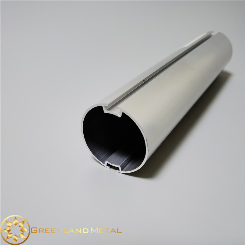 40mm Two Slot Mill Finish Aluminium Alloy Roller Tube
