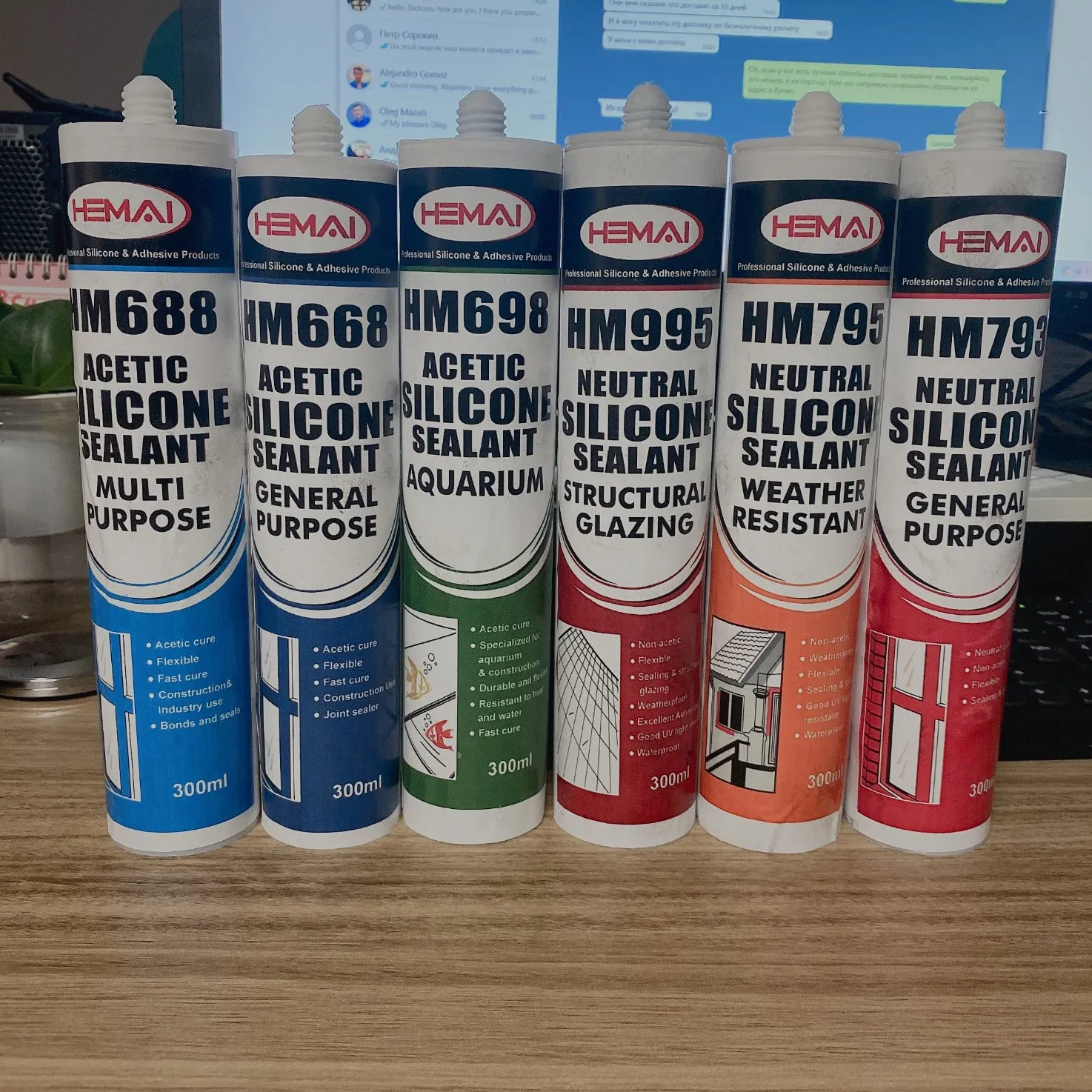 280ml Good Quality Acetic Glass Window, Acetoxy General Purpose Silicone Sealant