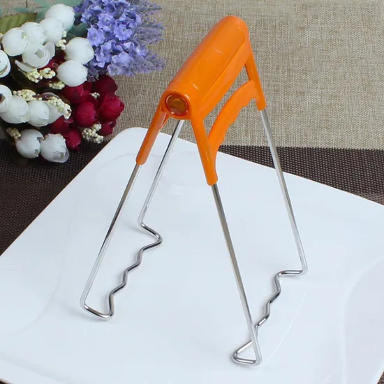 Heat Insulation Plate Tong Anti-Hot Clamp Stainless Steel Foldable Dish Holder Steamer Lifter Tongs Clip W15_3