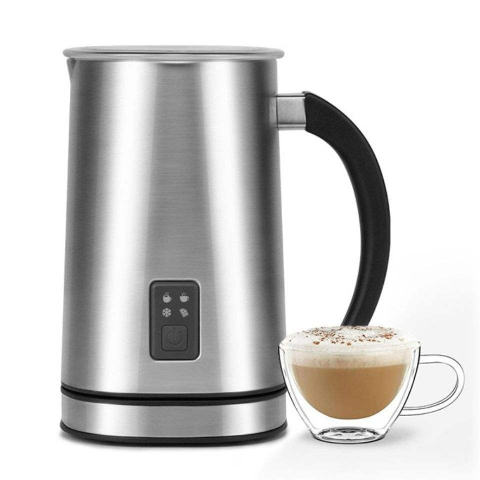 4-in-1 Warm and Cold Foam Milk Maker Electric Milk Frother Stainless Steel Easy to Clean Espresso Steamer Milk Frother