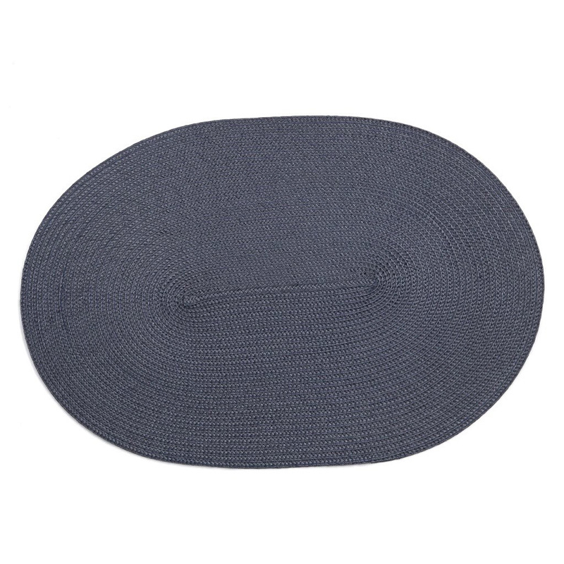 Oval Shaped 17.3” L X 11.8” W PP Woven Placemat