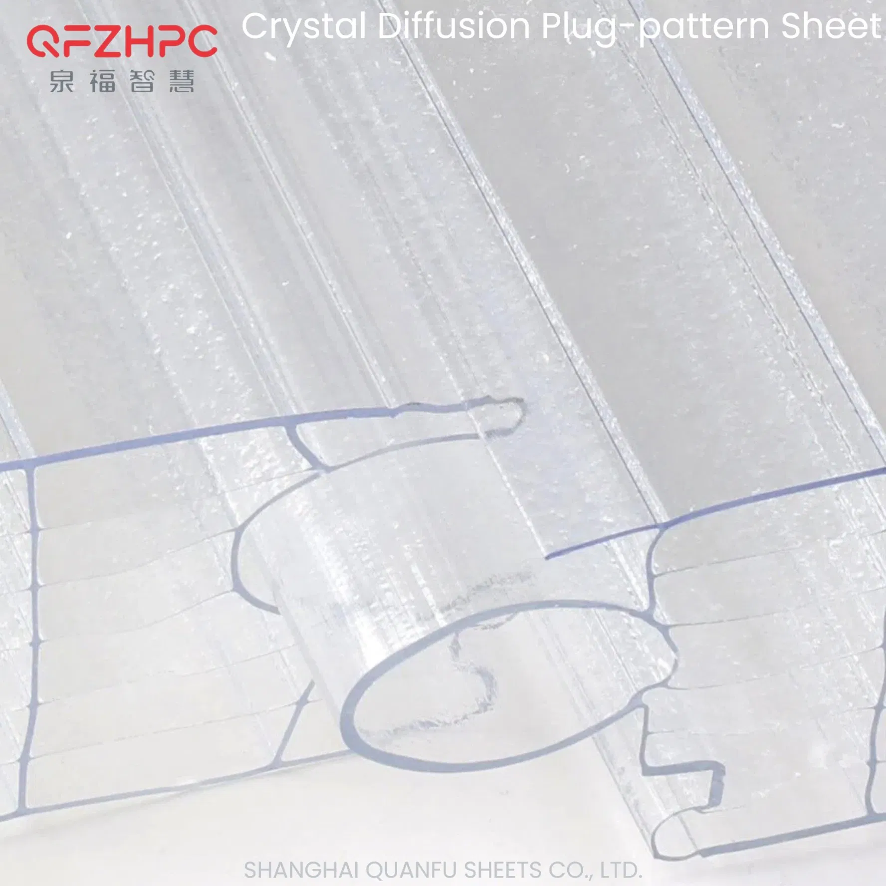 Light Diffusion Polycarbonate Plug-Pattern Hollow Sheet for Advertisement Buildings