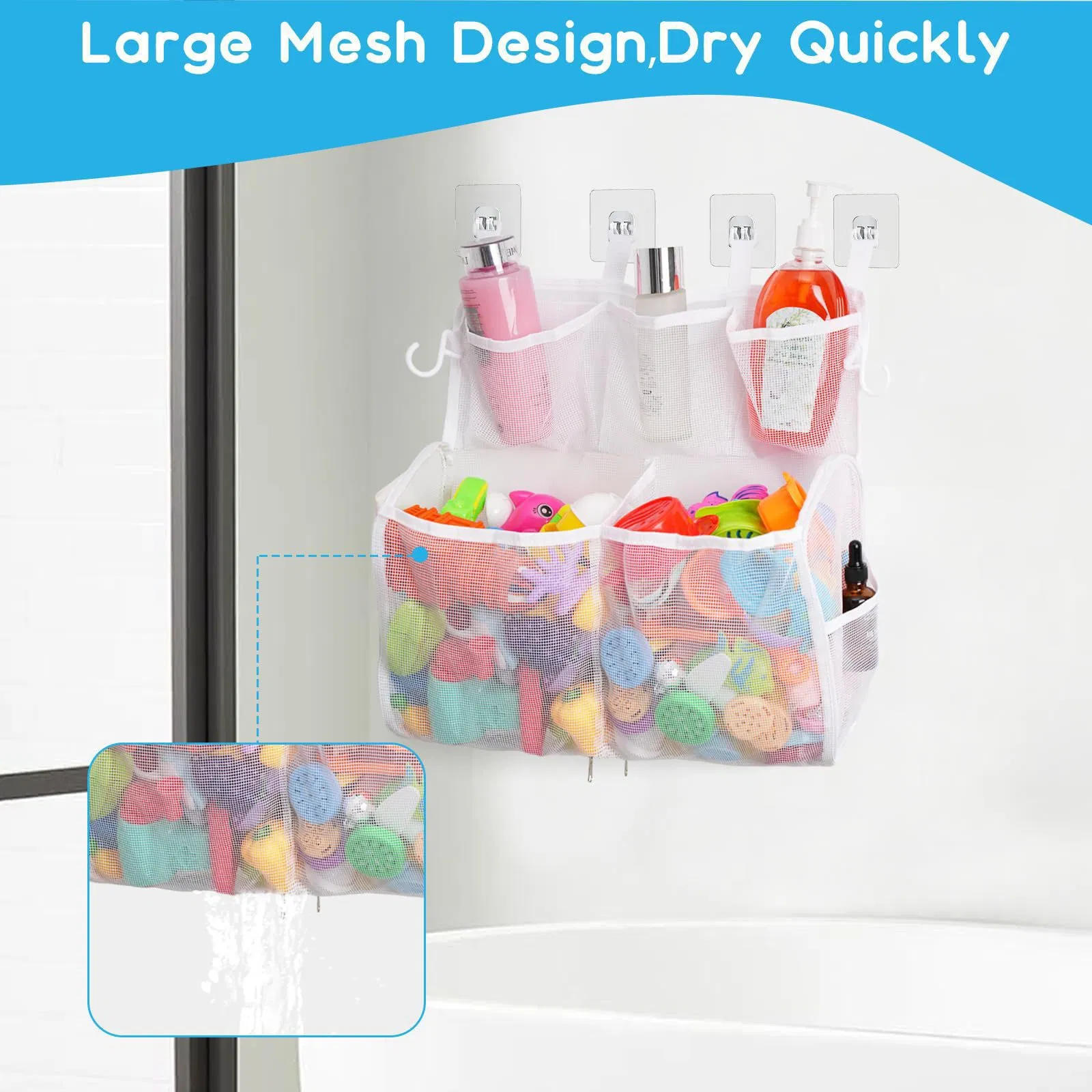 Large Capacity Hanging Bag for Storing Miscellaneous Items, Beach Bathroom and Toy