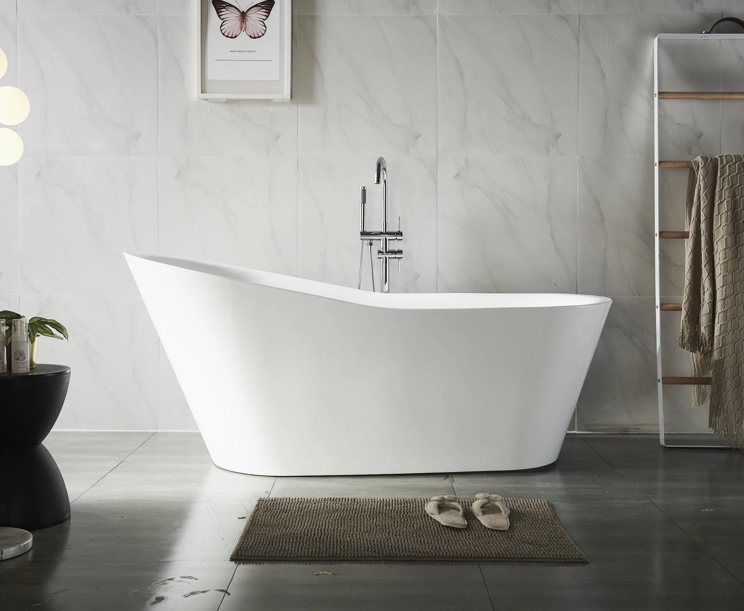 Переносная акриловая ванна угловая для одного человека